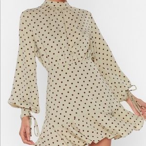 Polka Dot High Neck Mini Dress